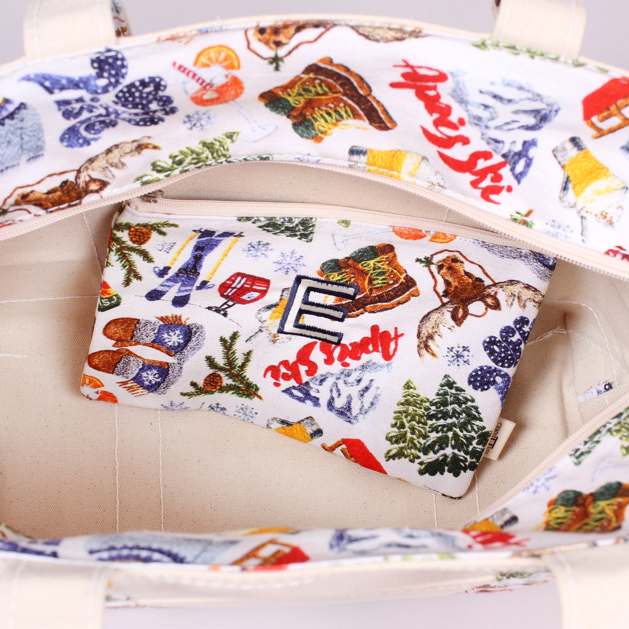 Apres Ski tote bag - inside
