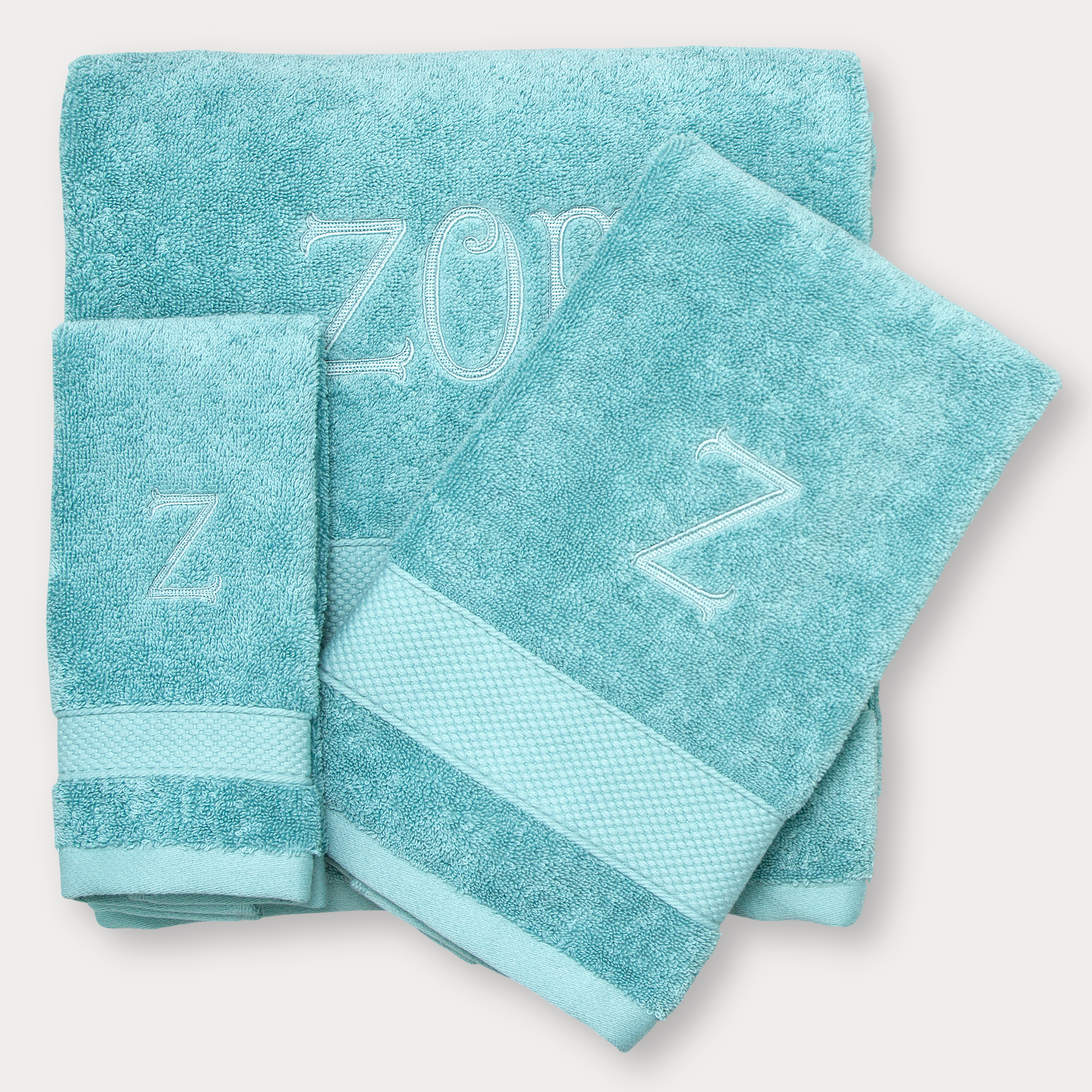 Bath Towel 'Set om 3' - Andaman Aqua