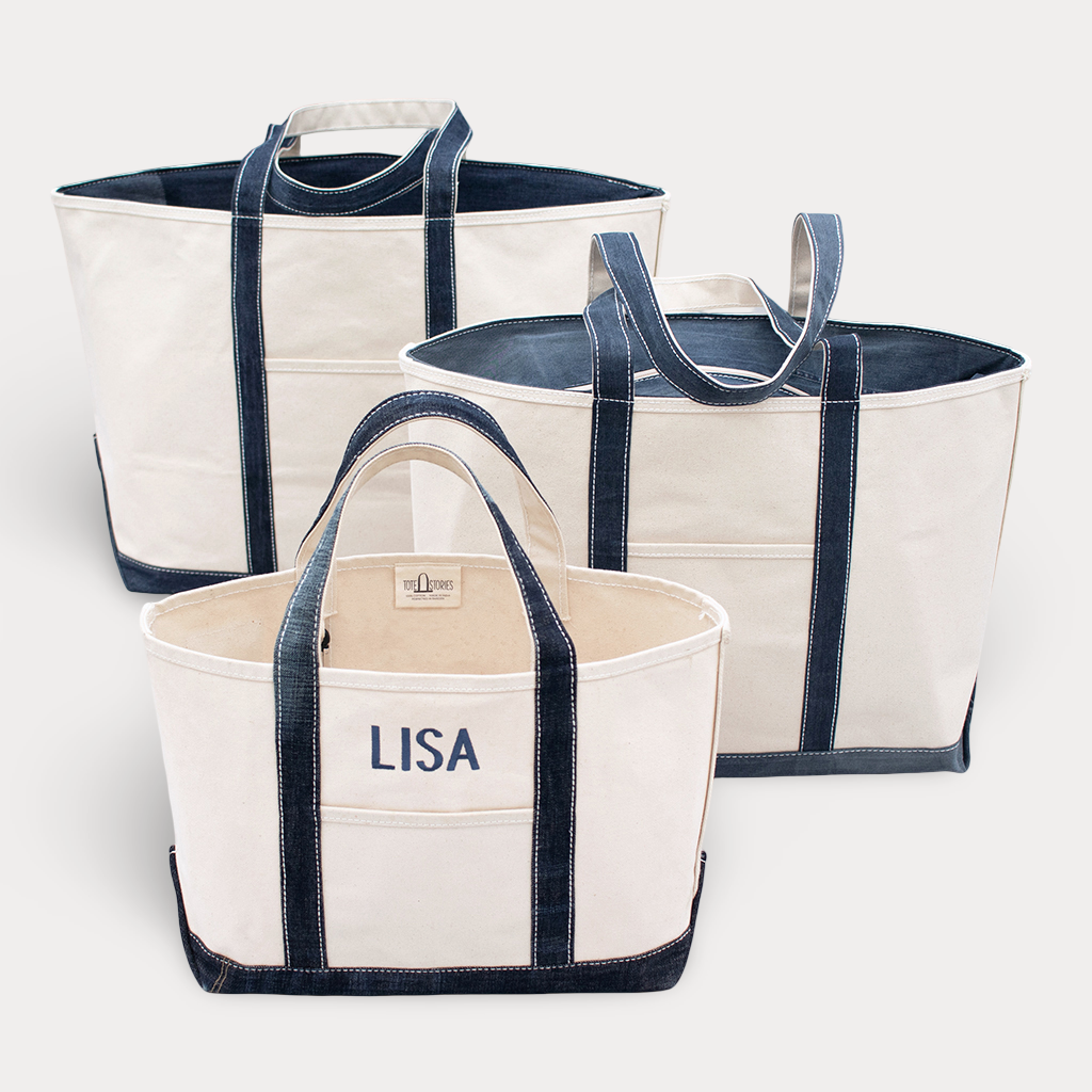 Reused Denim Tote Bag - Dark Indigo