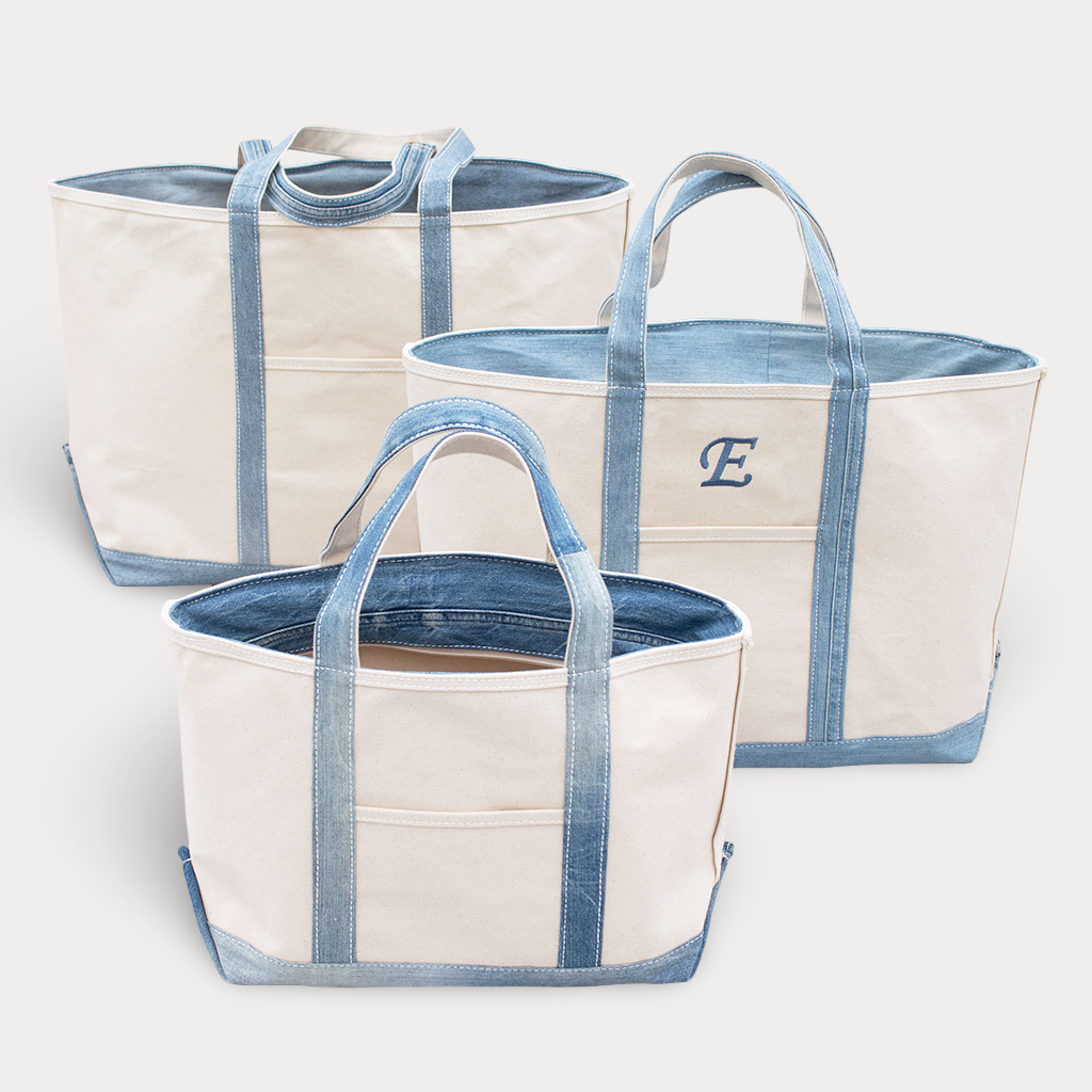 Reused Denim Tote Bag - Light Indigo