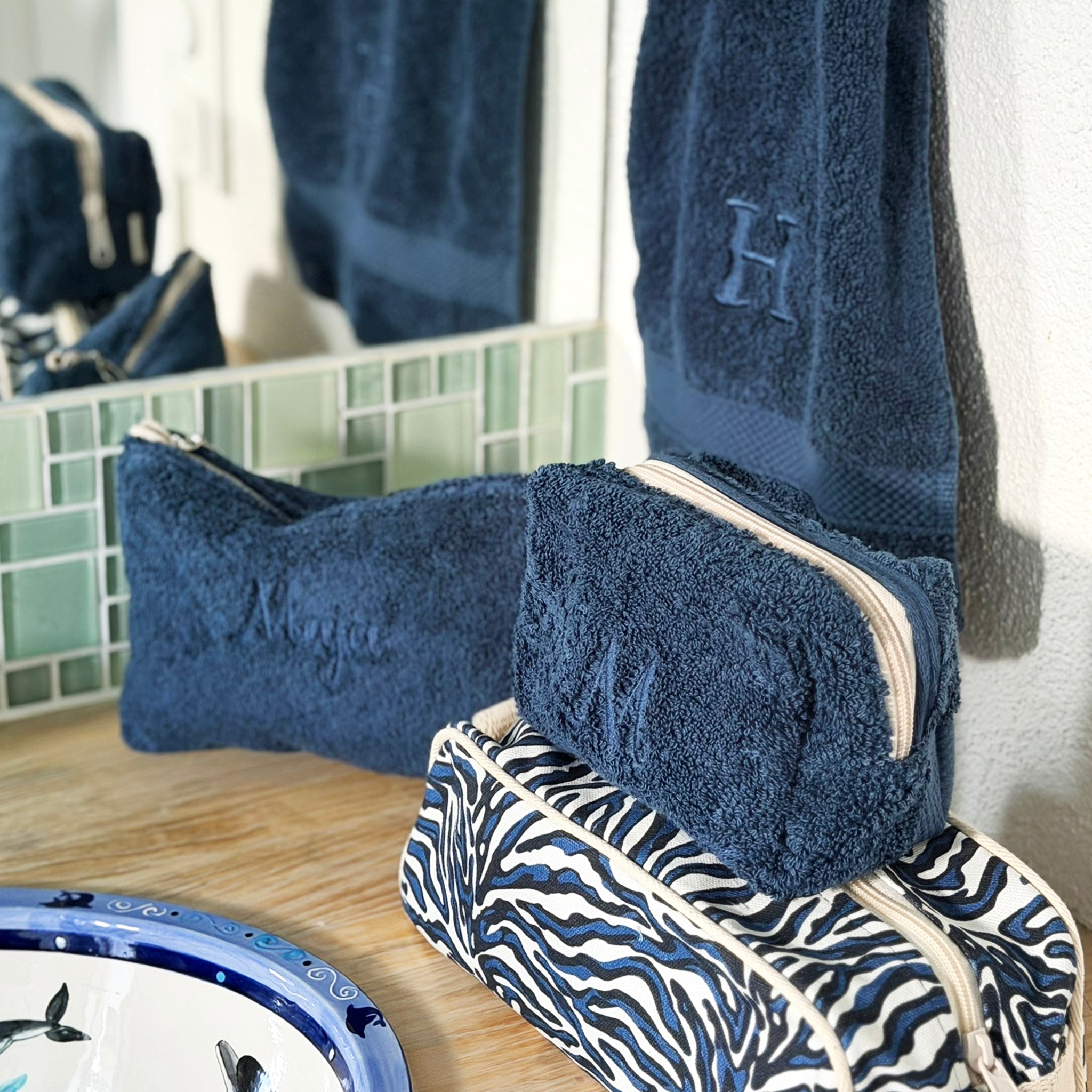 Makeup Bag - Bath Towel Falsterbo Ocean