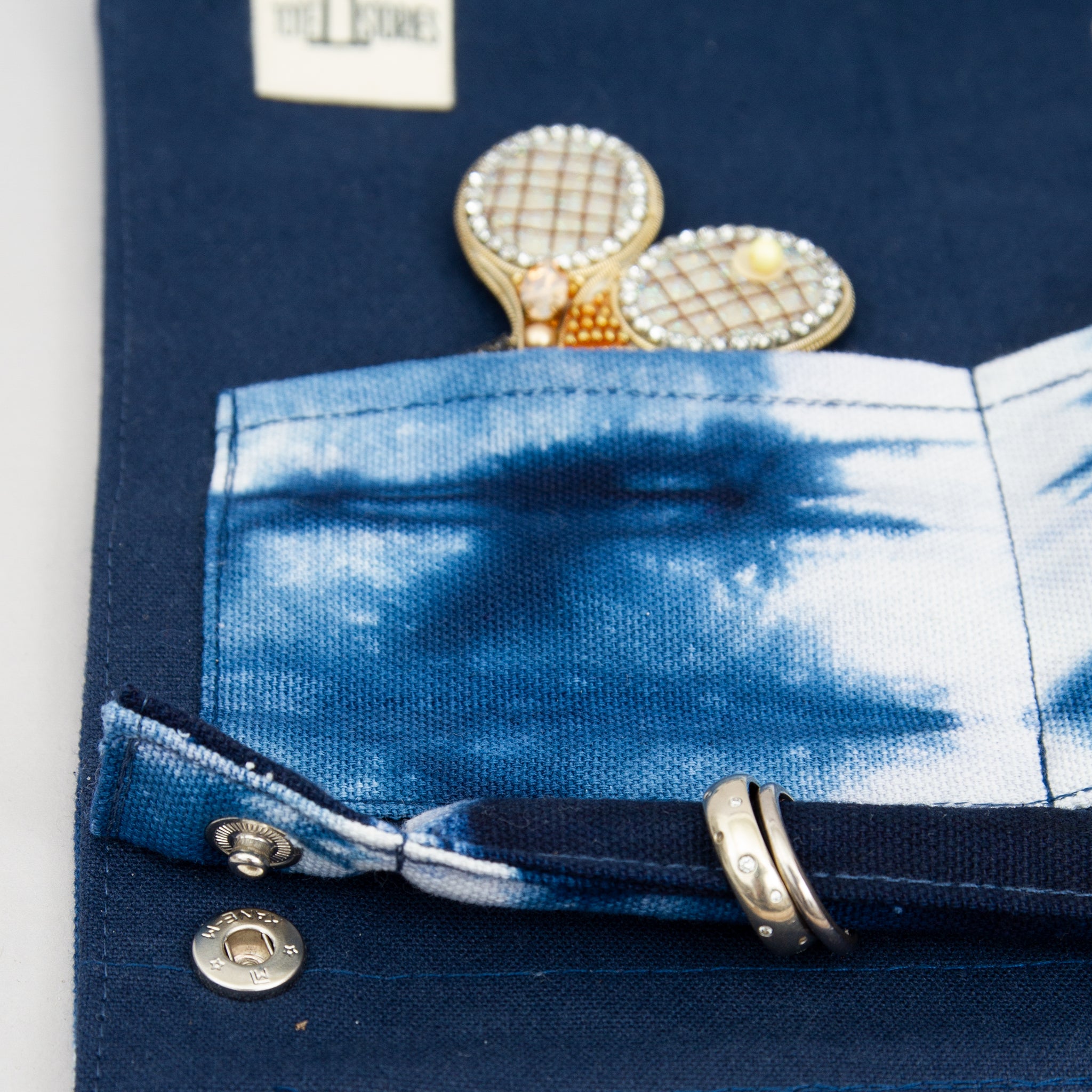 Jewelry Roll - Shibori Blue