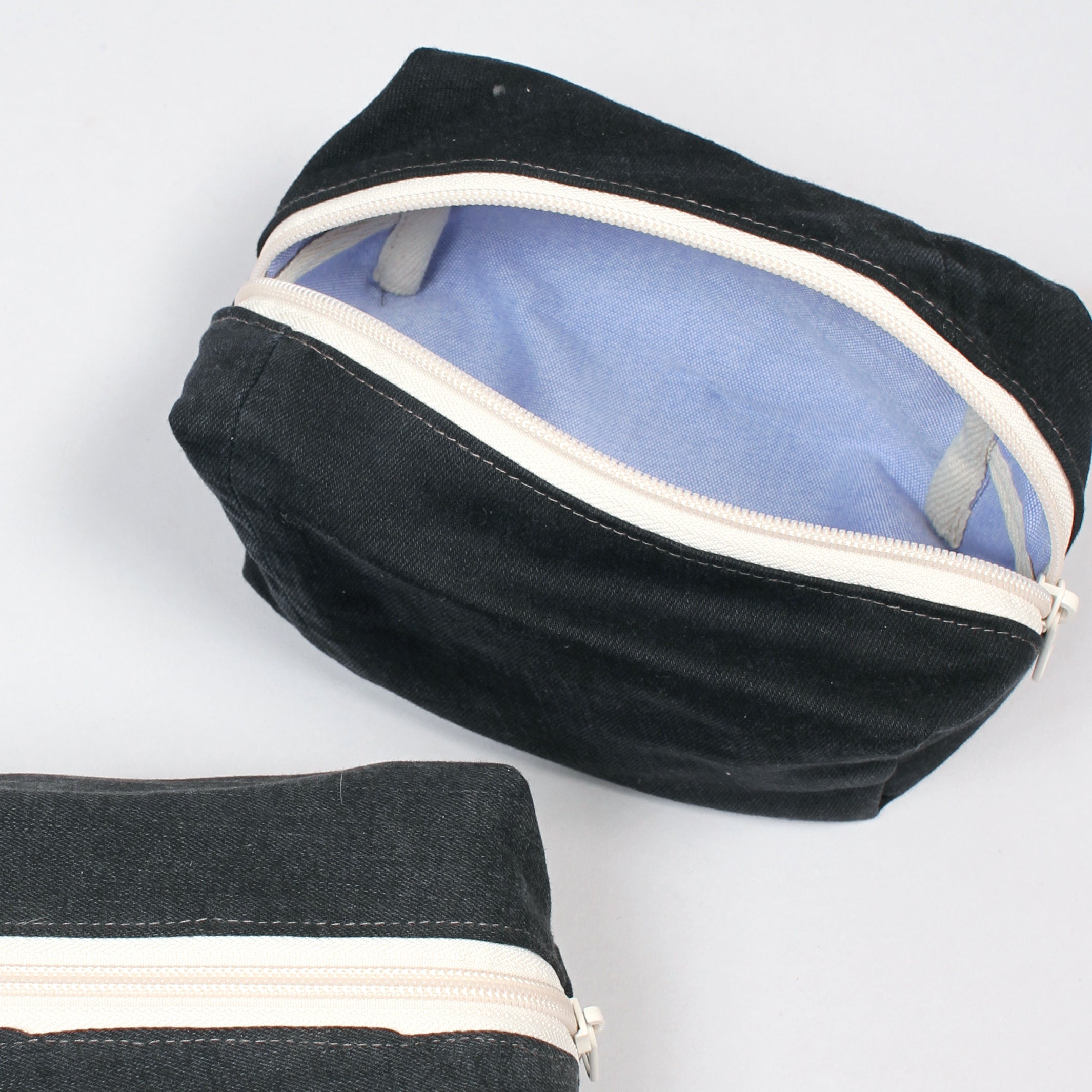 Makeup Bag - Black Denim
