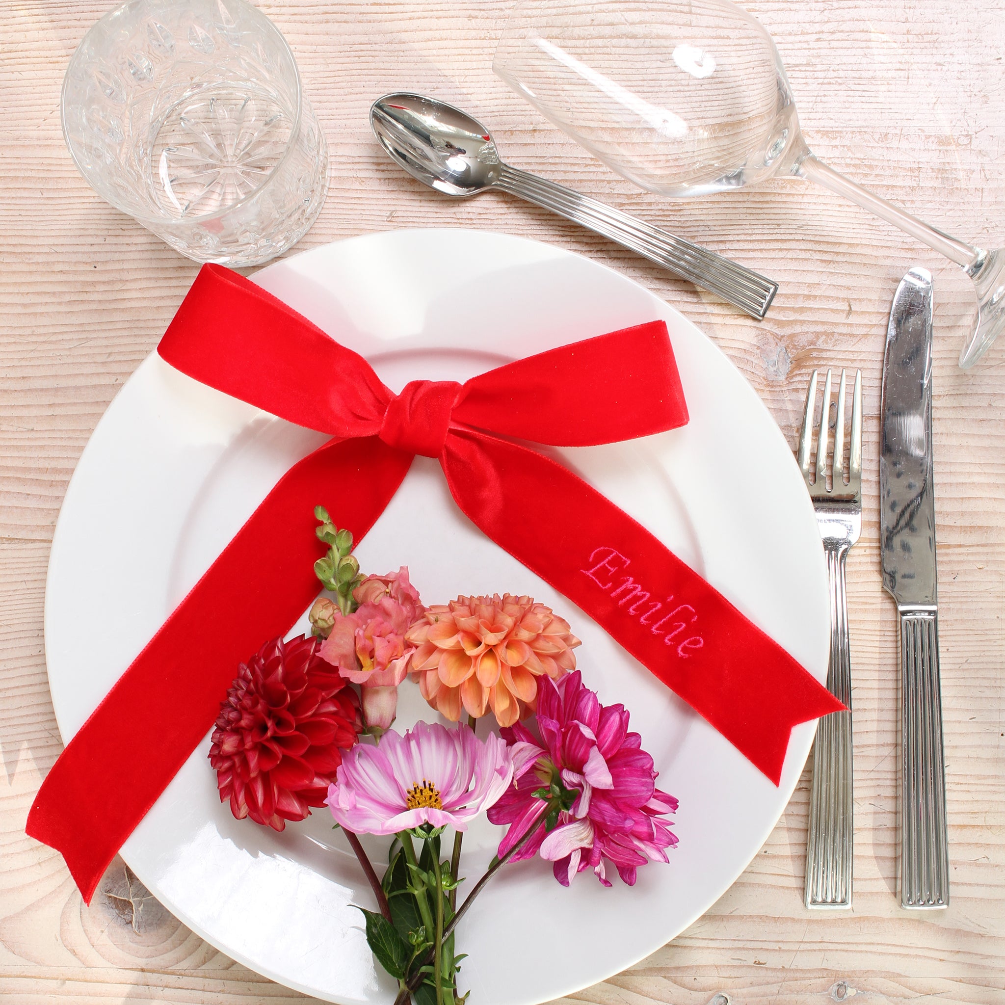 Samtband - London Red