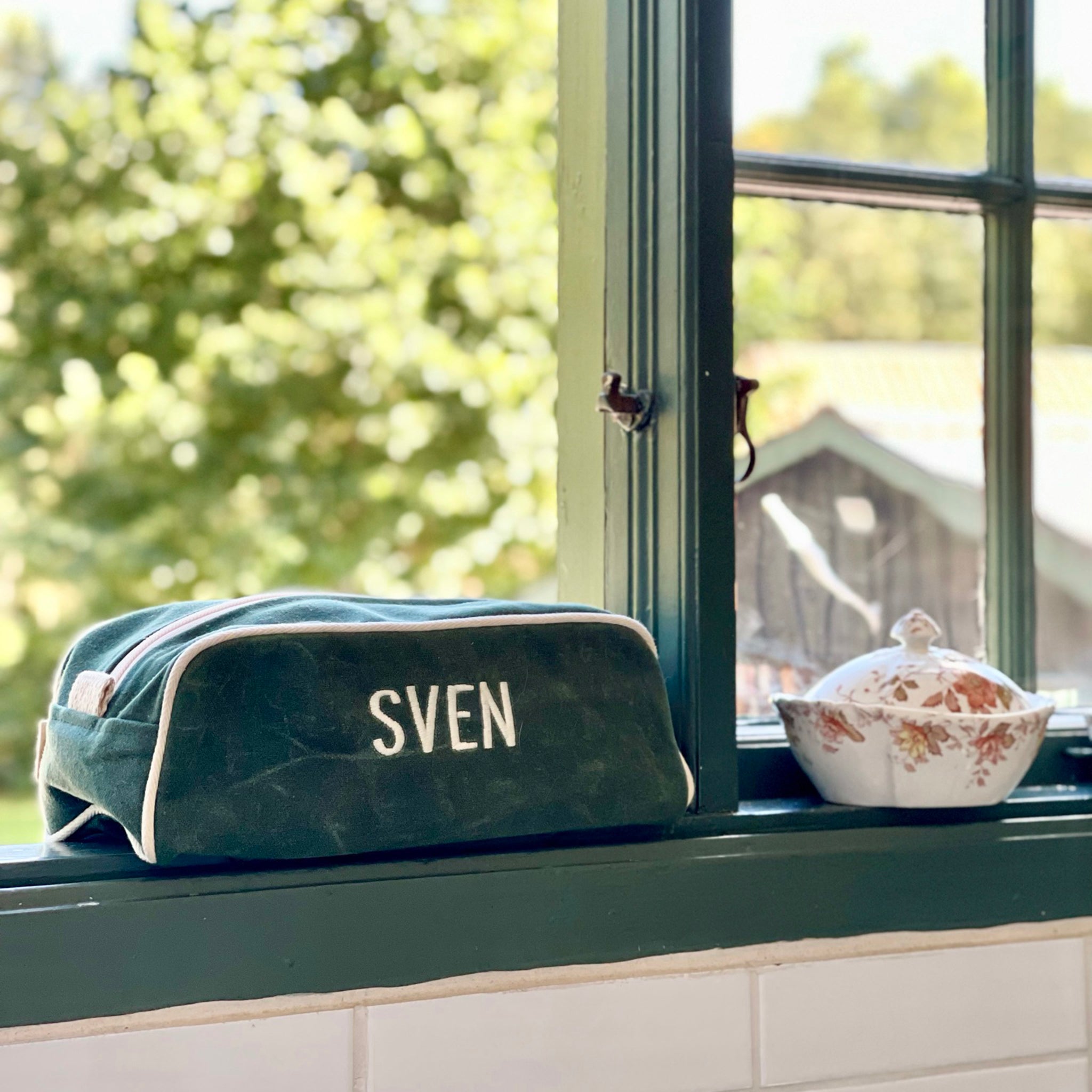 Toiletry bag - Waxed Deerfield Green