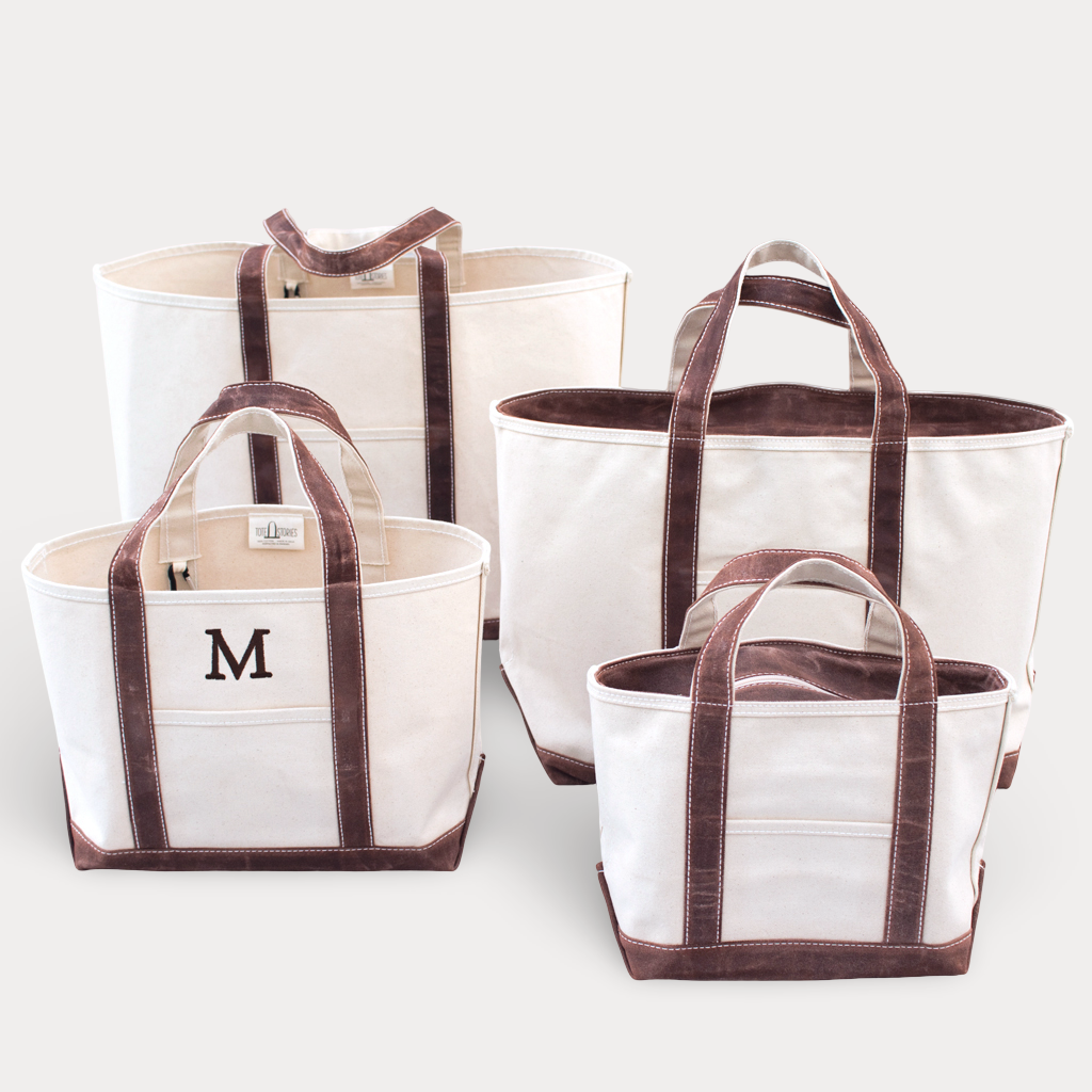 Waxed Tote Bag - Bahia Brown
