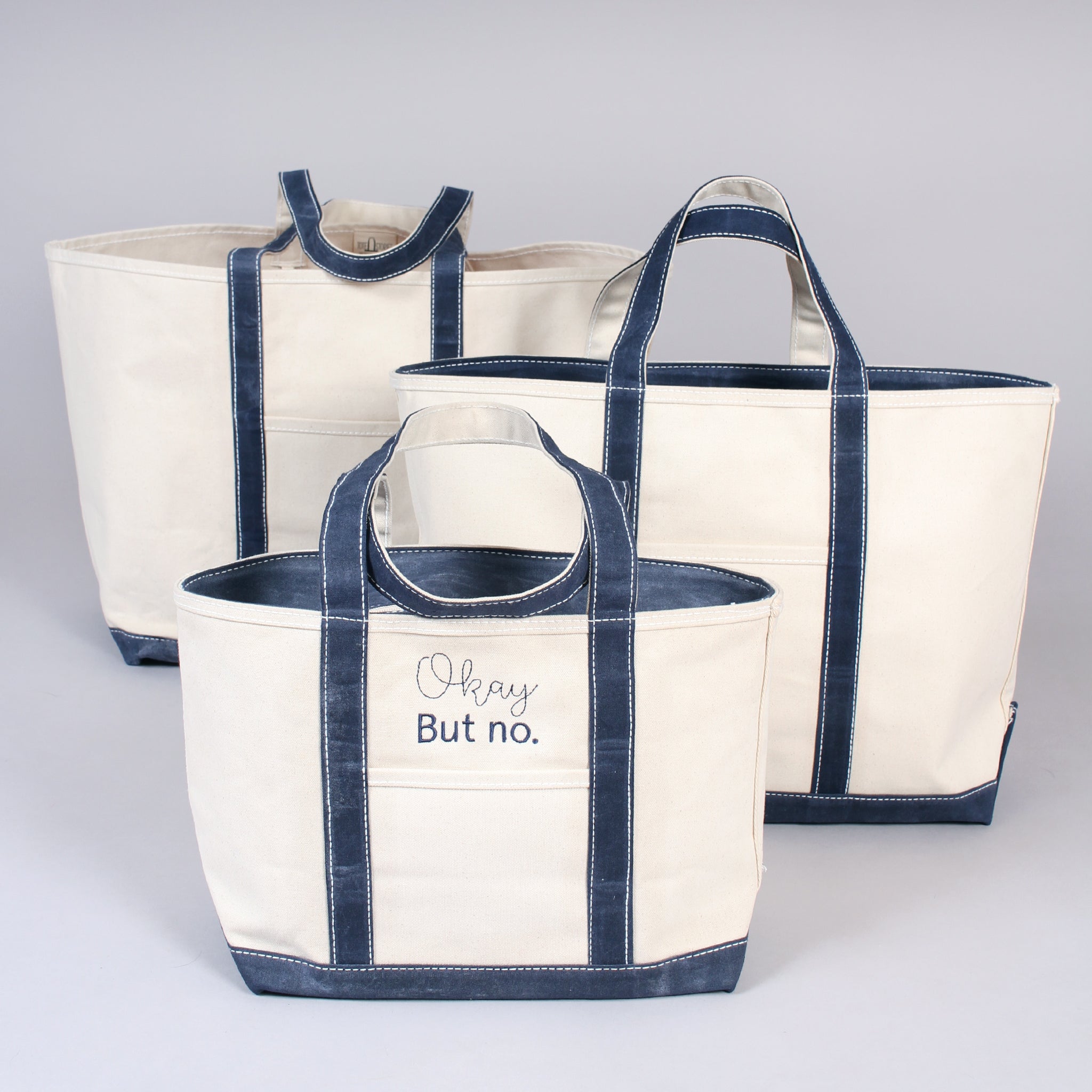 Waxed tote bag - Falsterbo Ocean - sizes