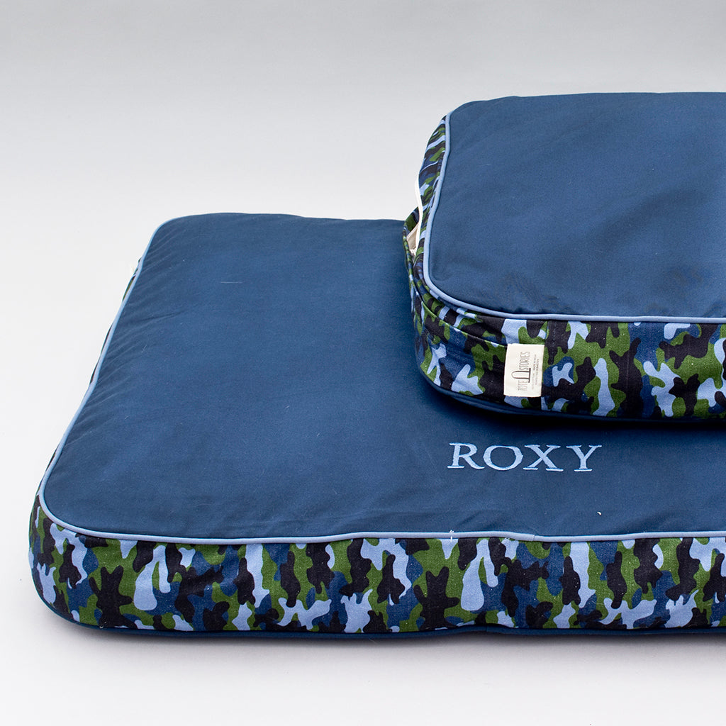 Dog Bed - Camo Falsterbo Ocean - Tag