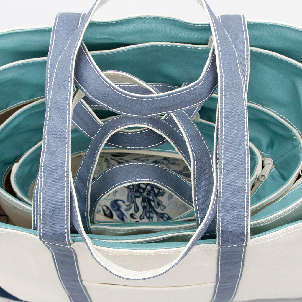 Multi Tote Bag - Andaman Aqua - Stack
