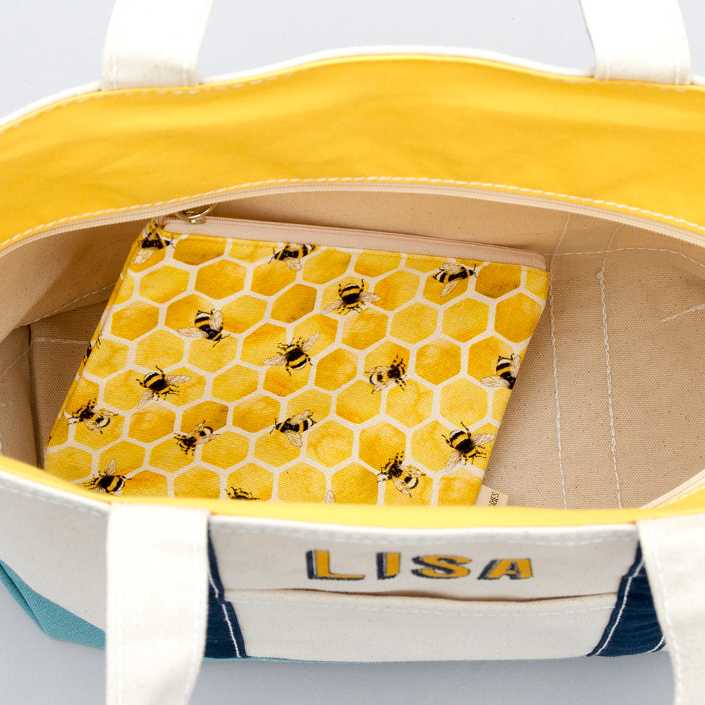 Multi Tote Bag - Lisbon Yellow - Inside