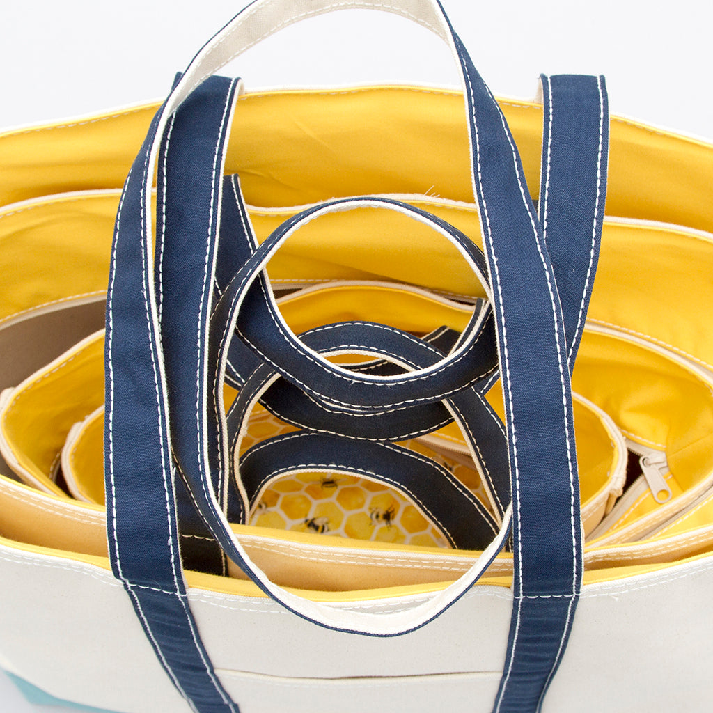 Multi Tote Bag - Lisbon Yellow - Stack