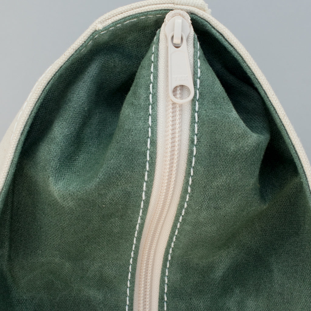 Waxed Tote Bag - Deerfield Green - Zip