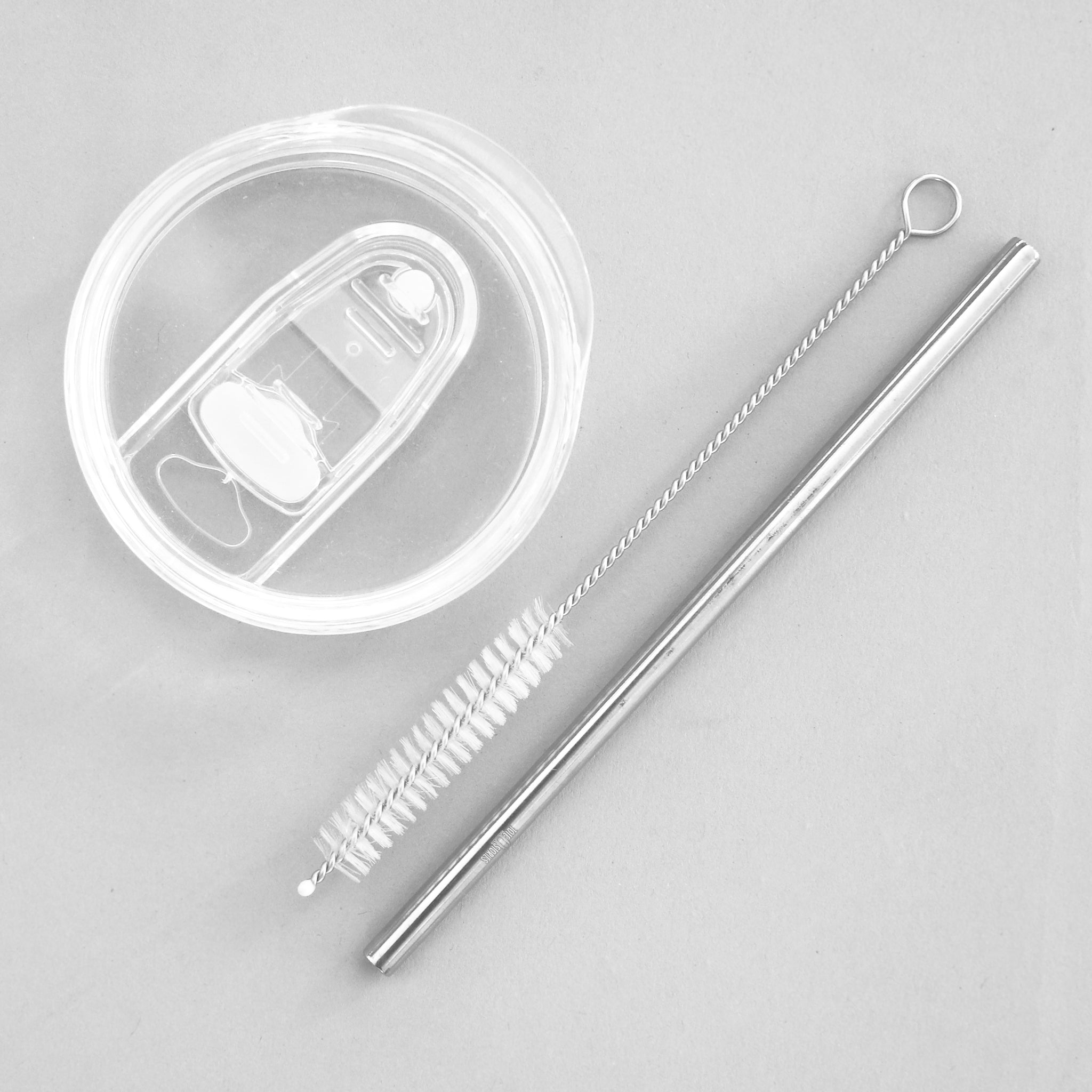 Wine tumbler lid straw