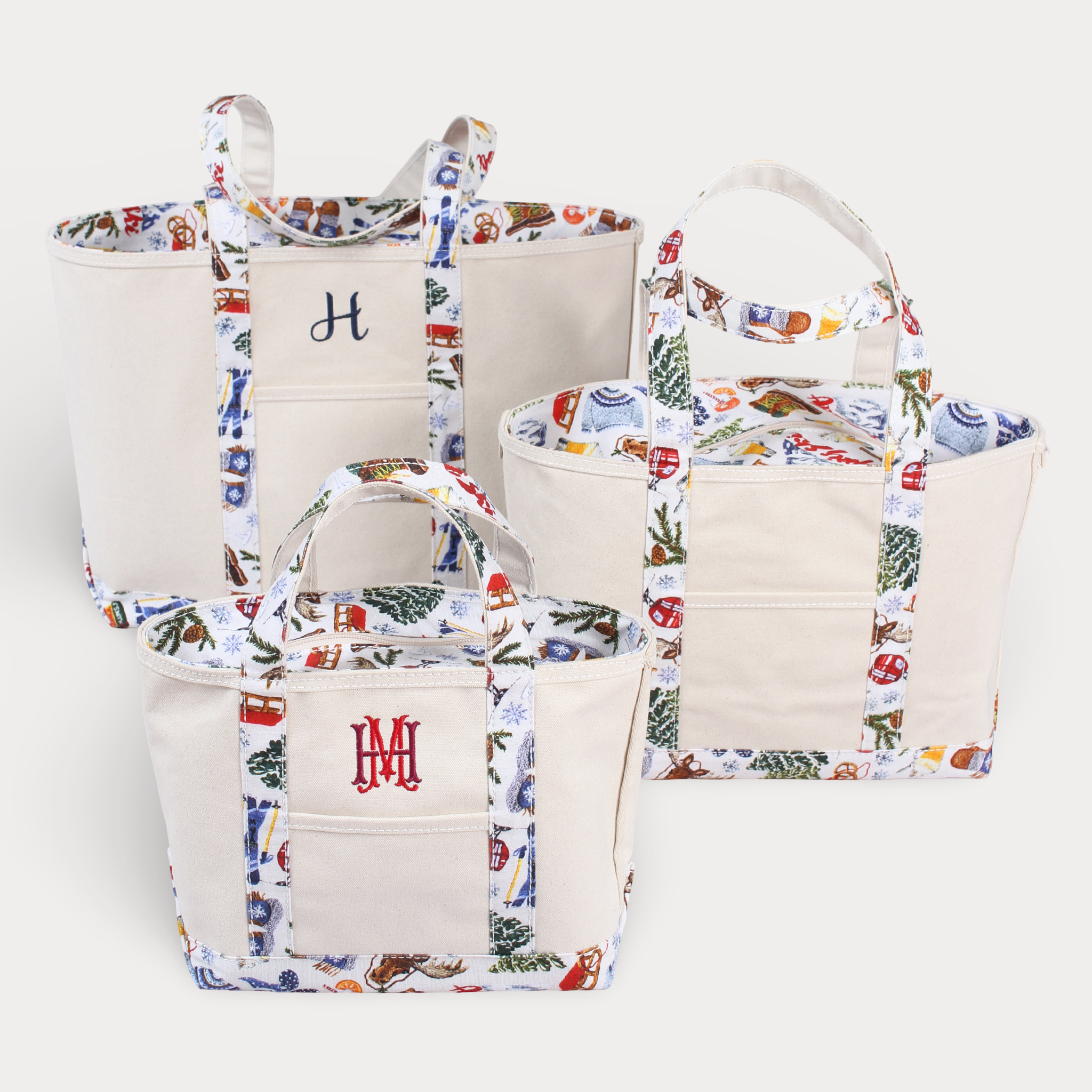 Wool Embroidery Tote Bag - Après Ski