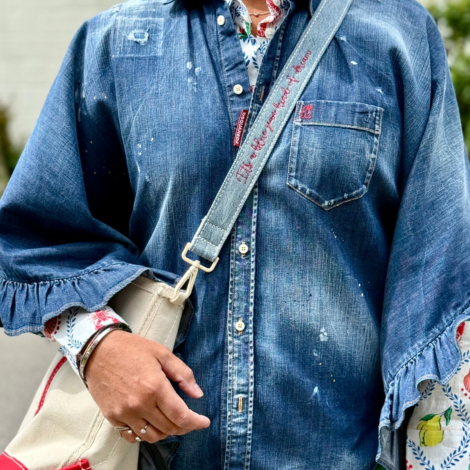 Long Strap - Denim Light Indigo