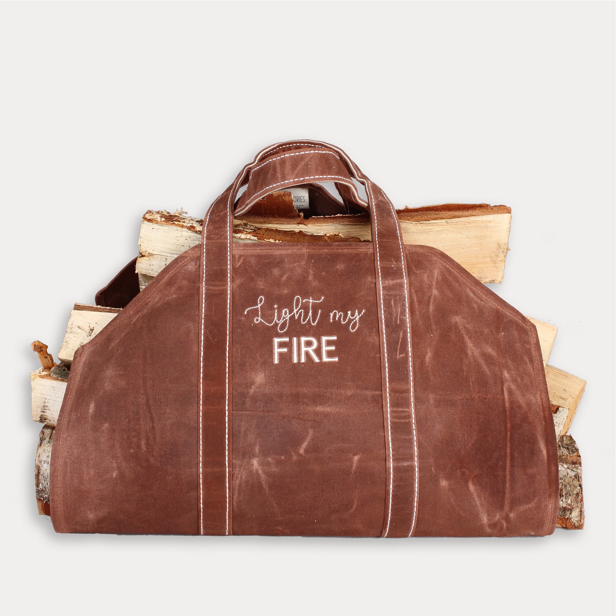 Log Carrier - Waxed Bahia Brown