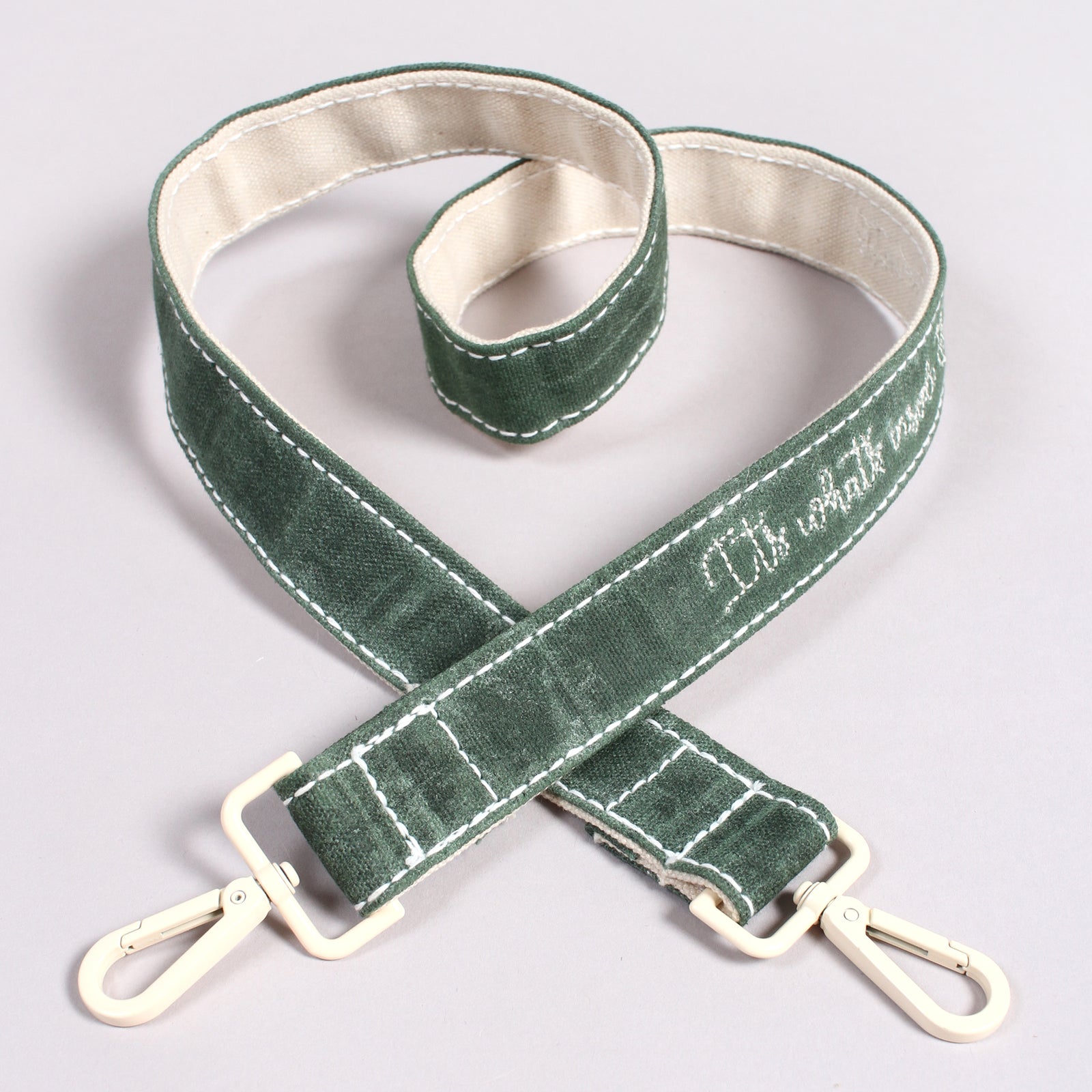 Long Strap - Waxed Deerfield Green
