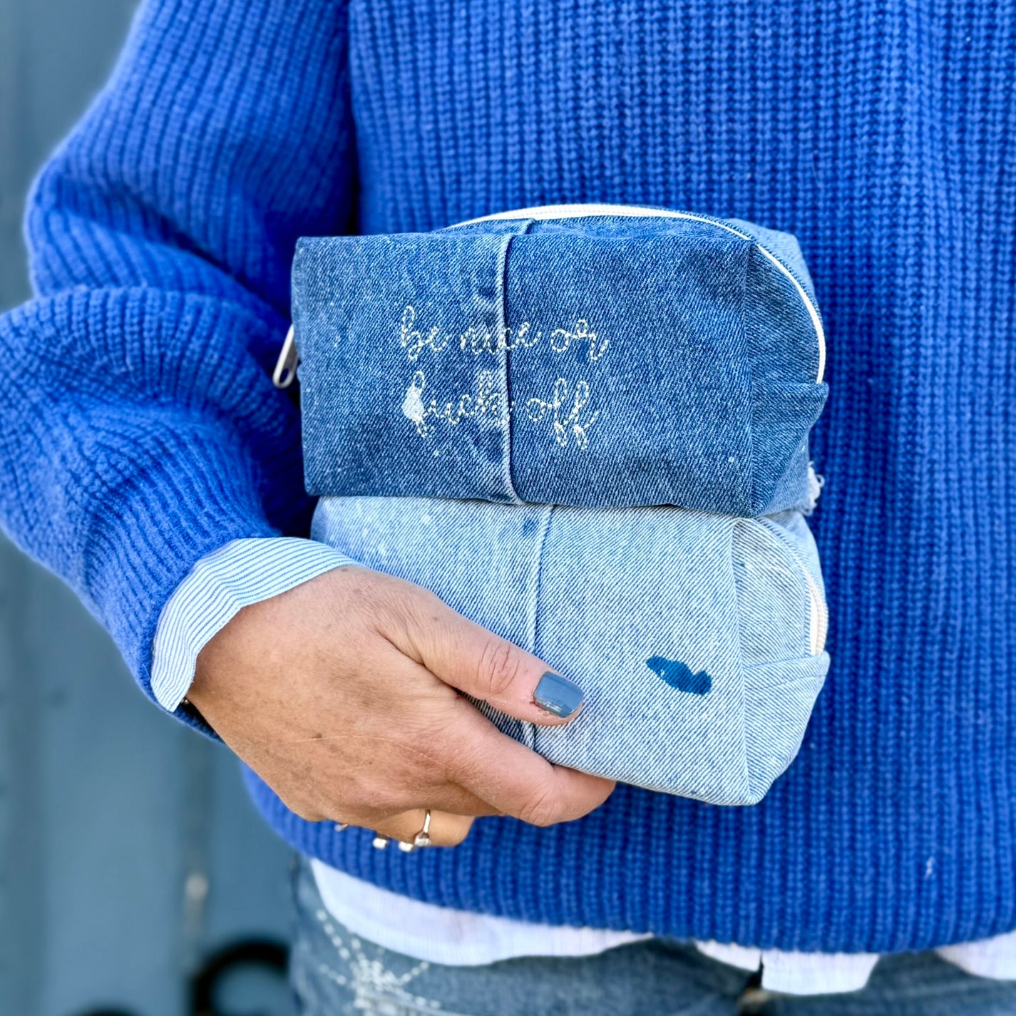 Makeup Bag - Denim Light Indigo