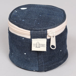 Round Pouch - Denim Dark Indigo