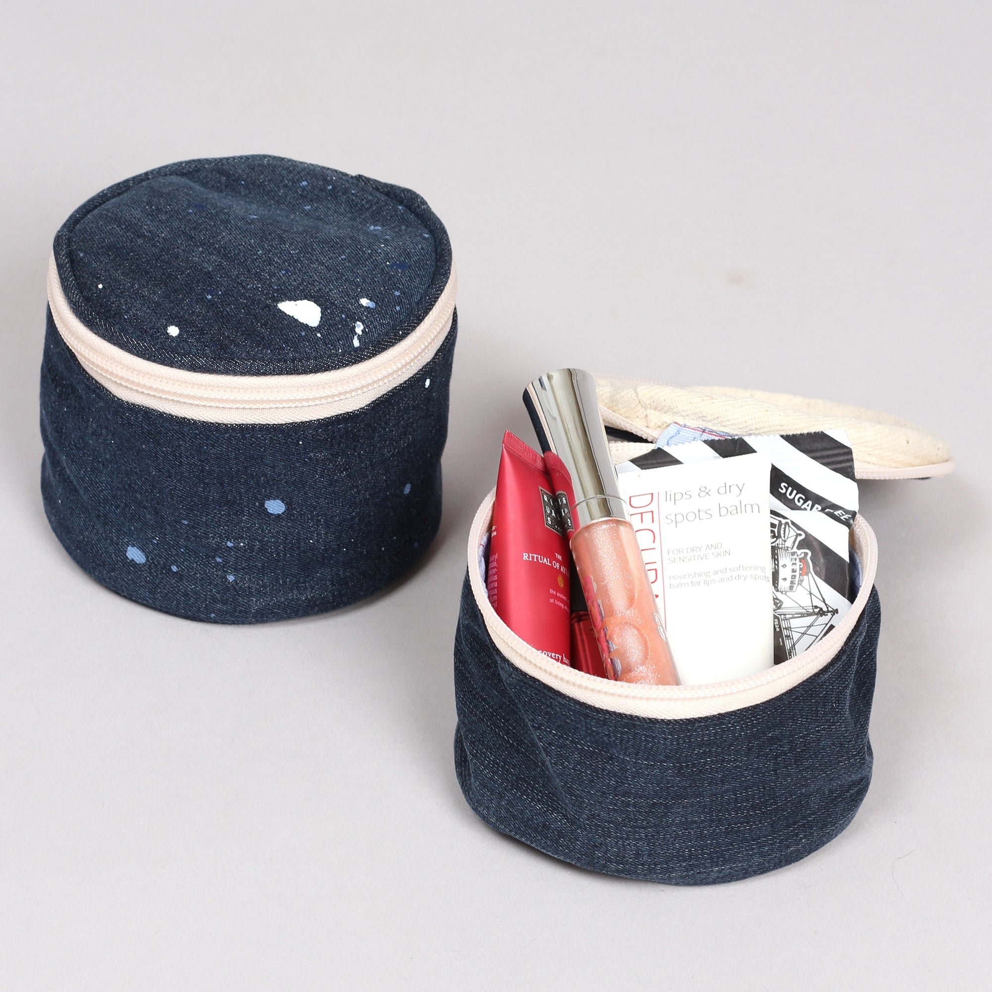 Round Pouch - Denim Dark Indigo