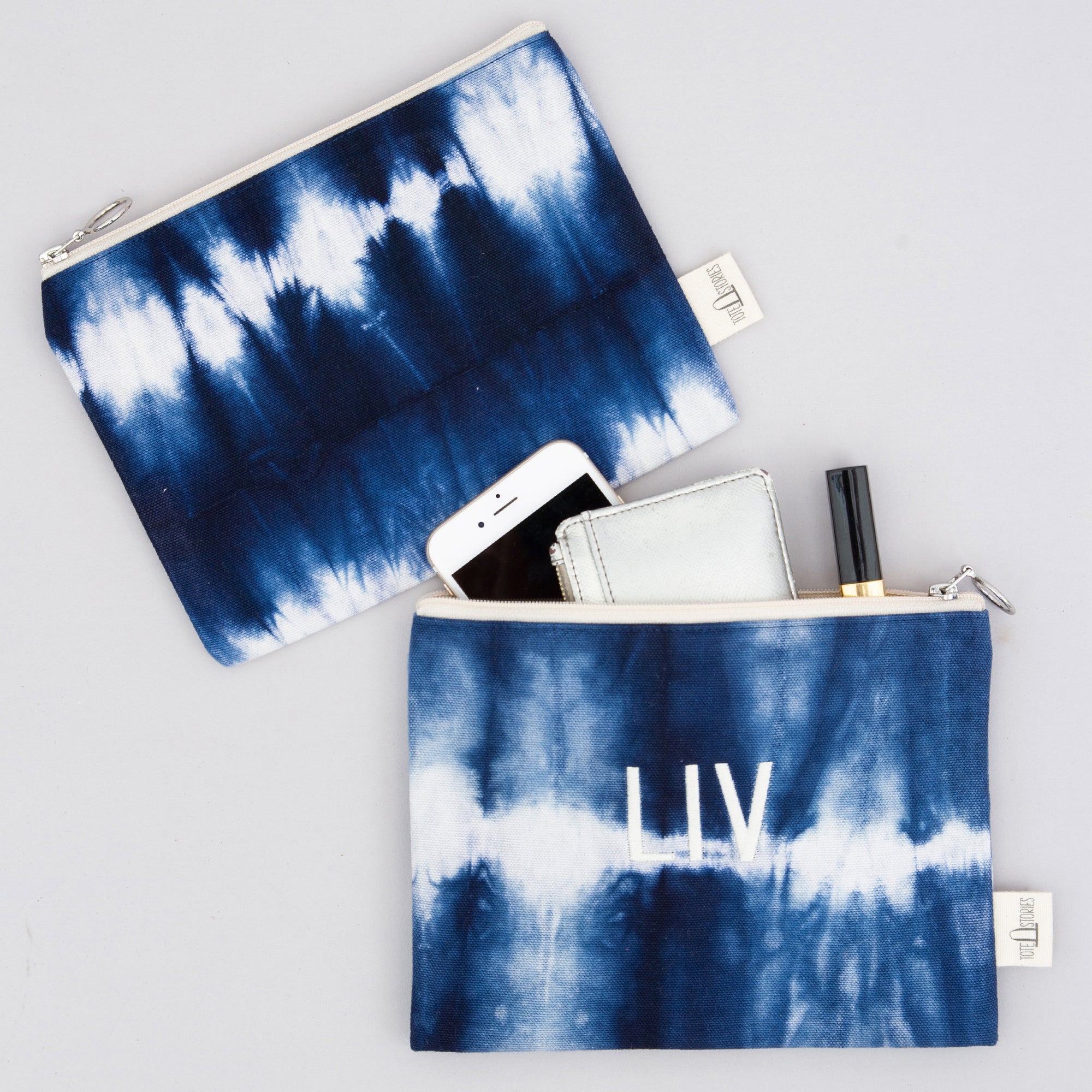 Pouch - Shibori Blue