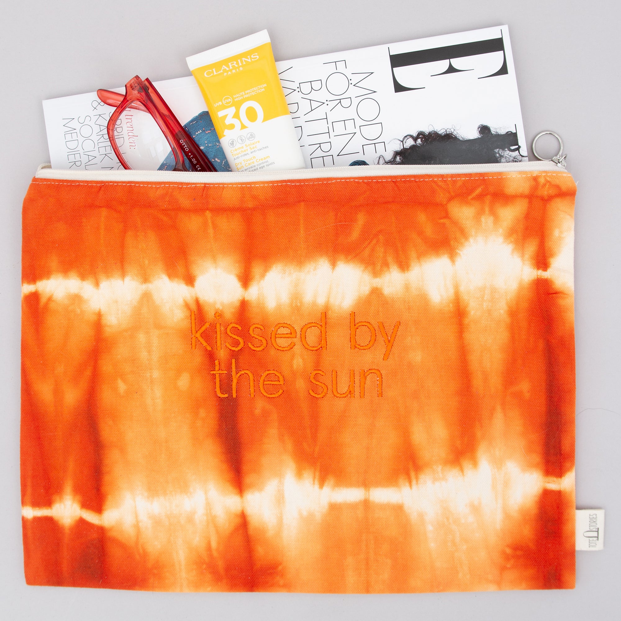 Oversize Pouch - Shibori Orange