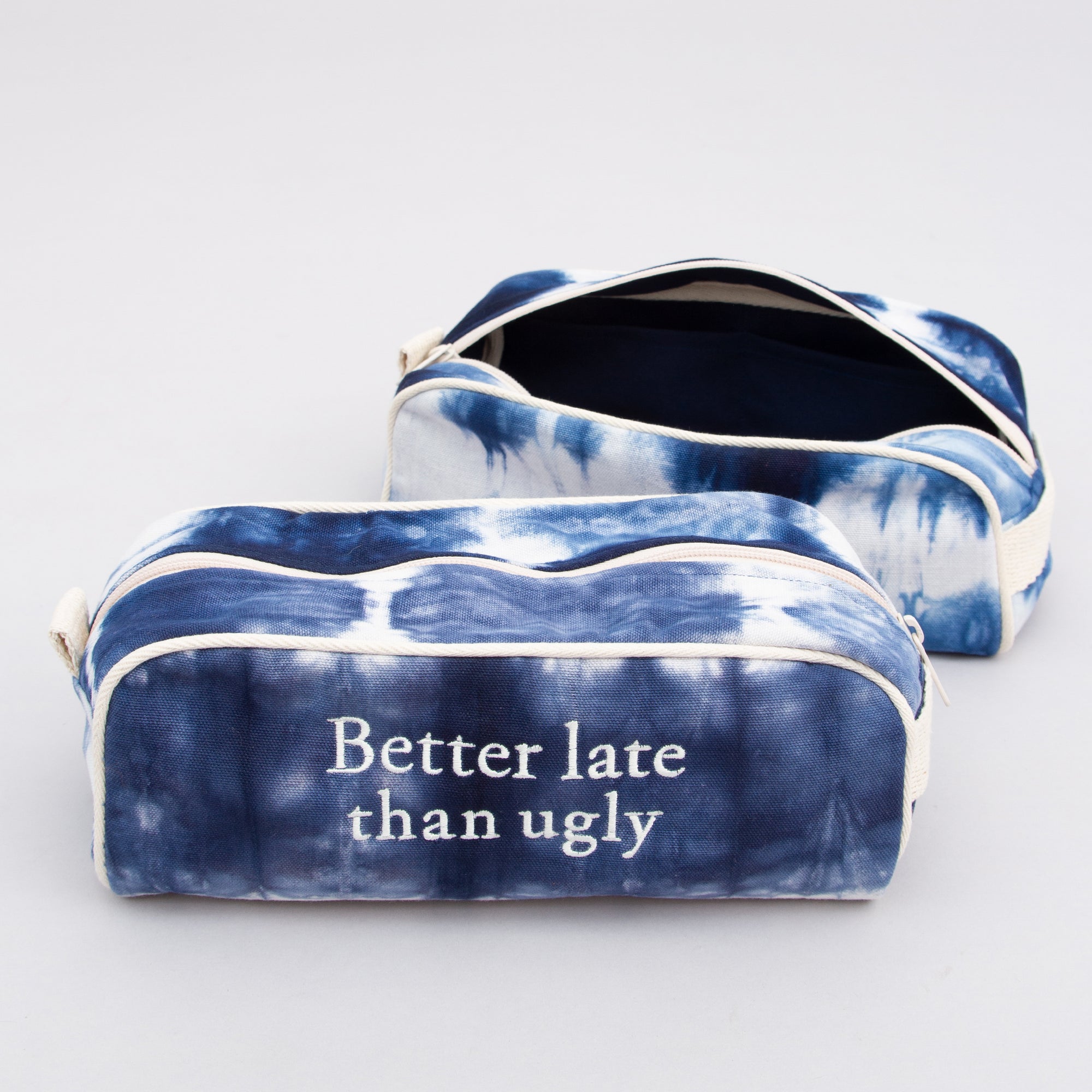 Toiletry bag - Shibori Blue front