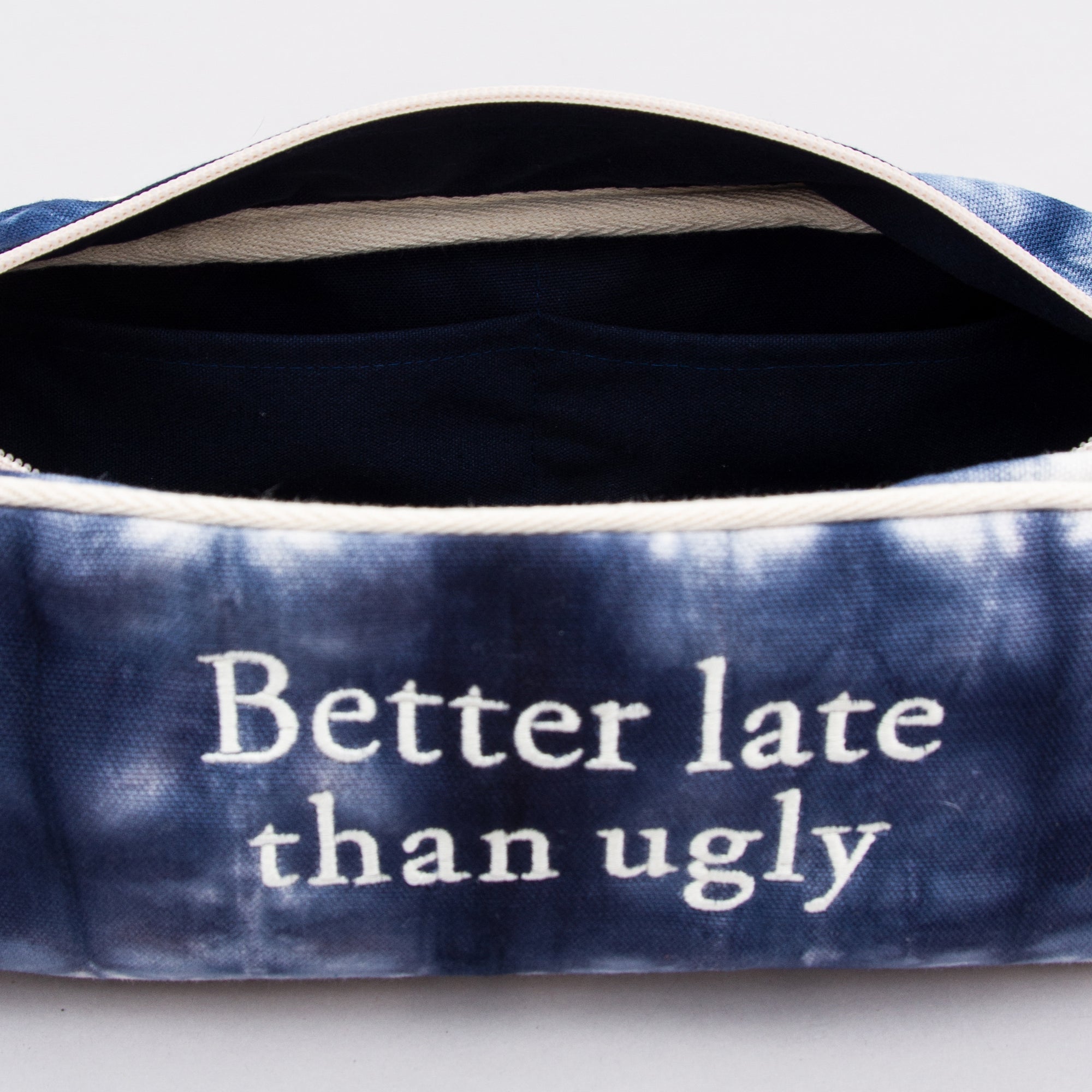 Toiletry bag - Shibori Blue inside