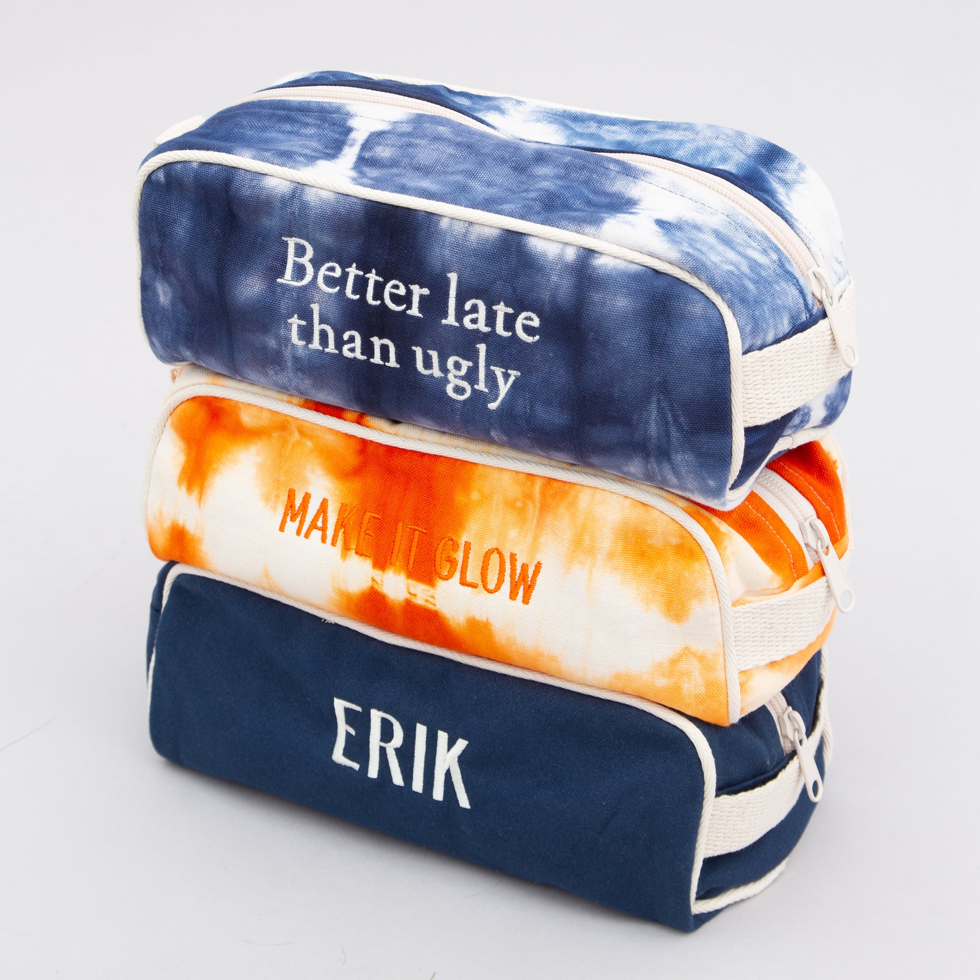 Toiletry bag - Shibori Blue front