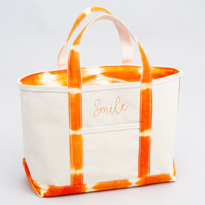 Limited tote bag - Shibori Orange Front