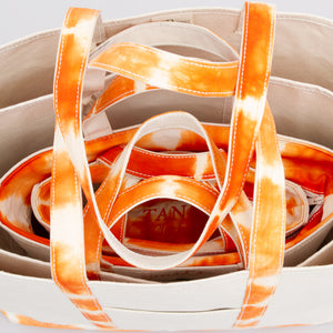 Limited tote bag - Shibori Orange Stack