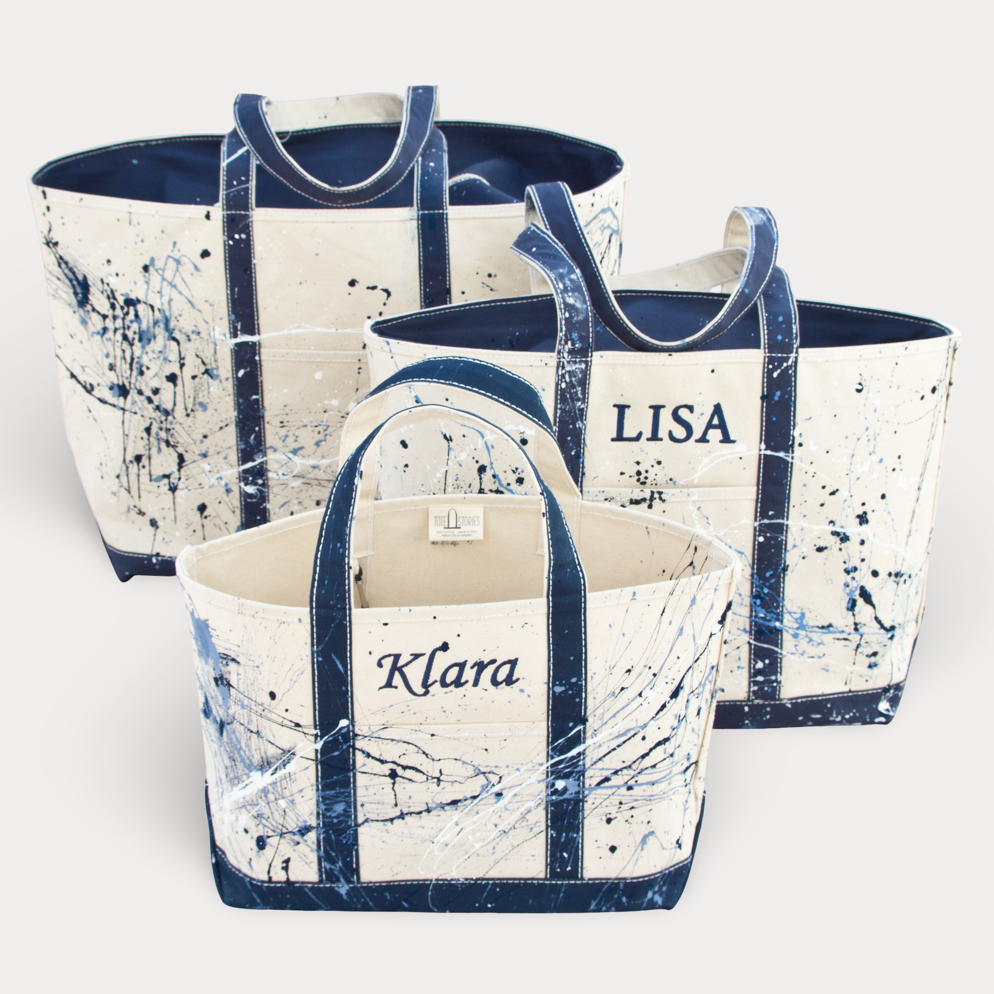 Paint Splatter Tote Bag - Falsterbo Ocean