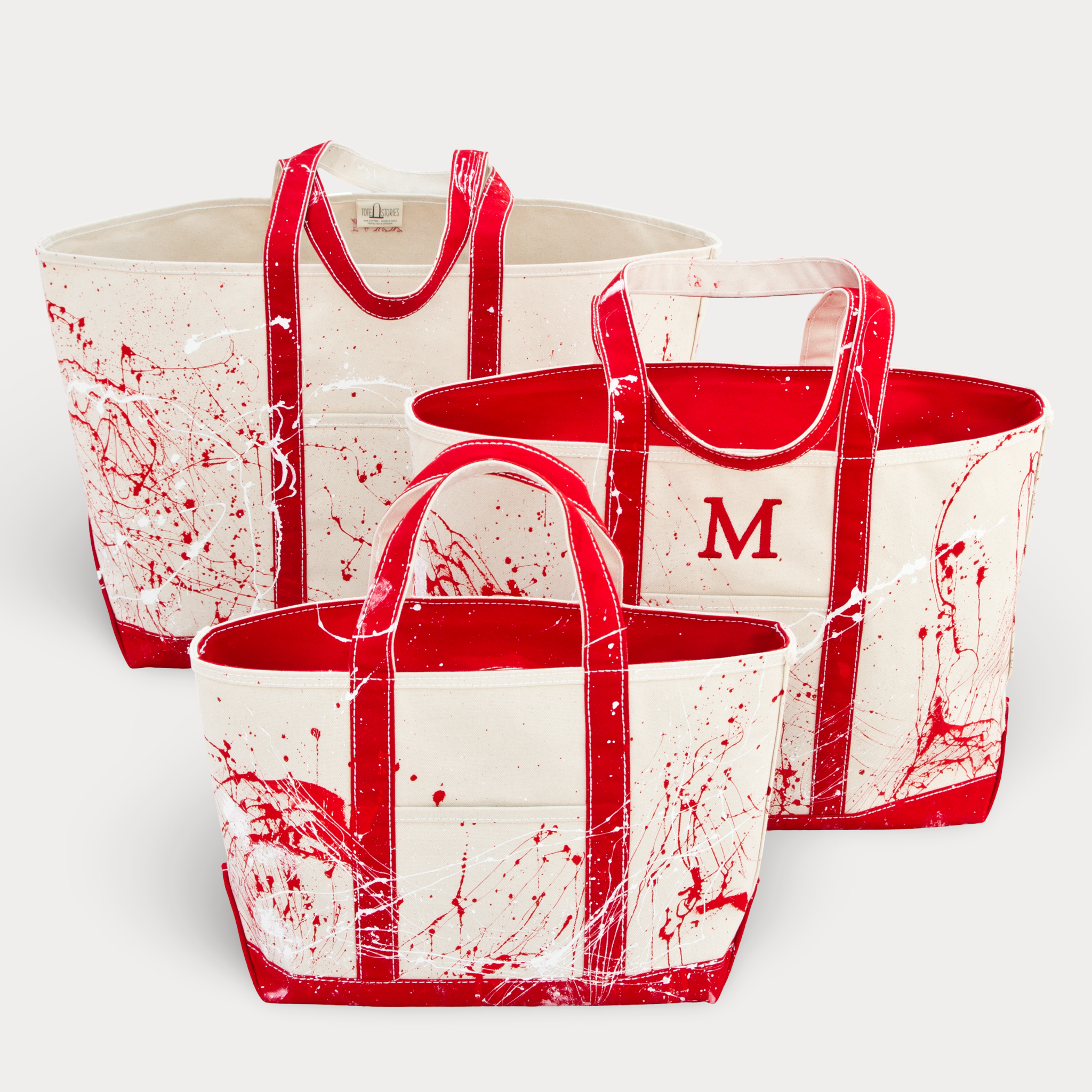 Limited Tote Bag - Paint Splatter London Red