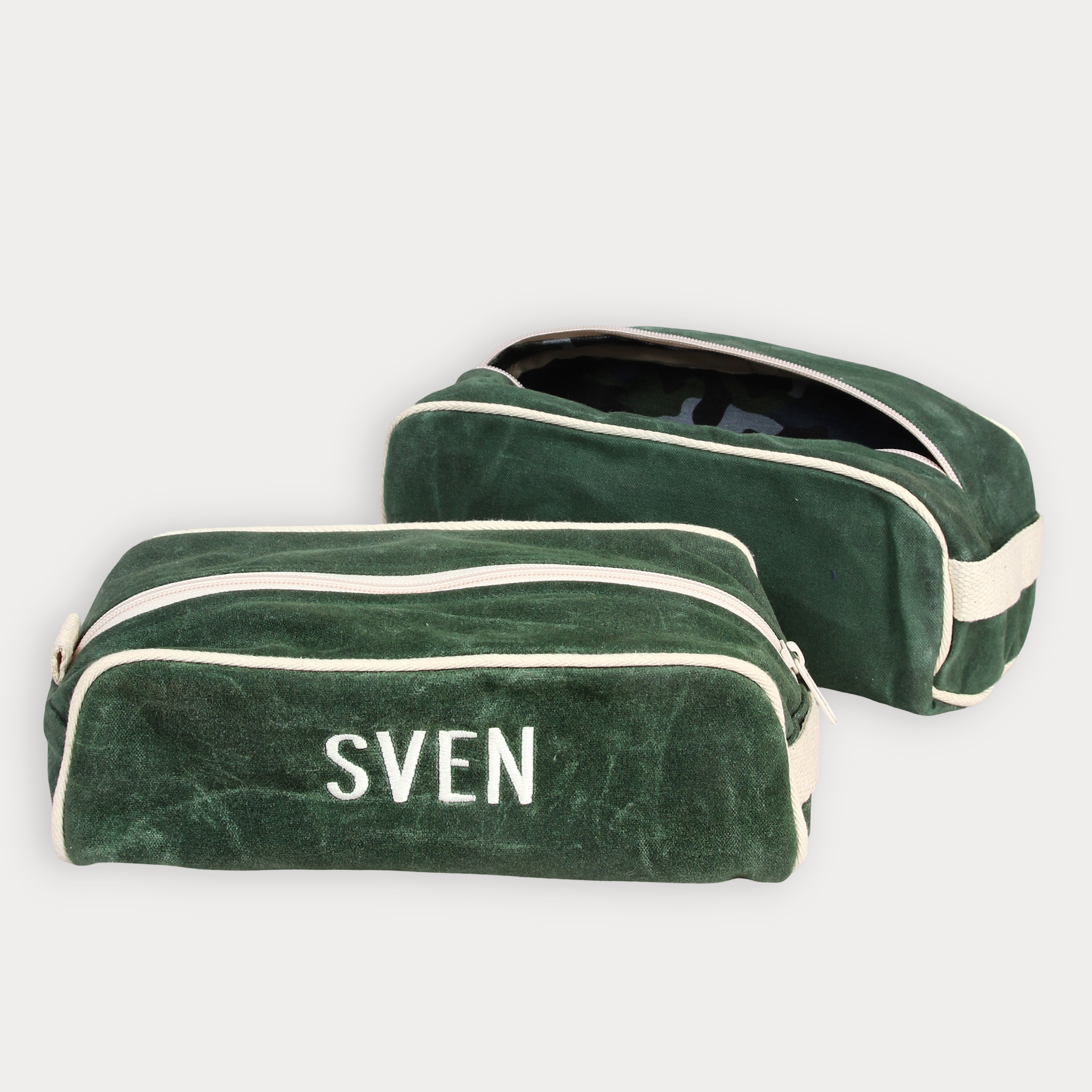 Toiletry Bag - Waxed Deerfield Green
