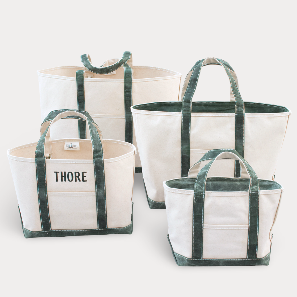 Waxed Tote Bag - Deerfield Green 