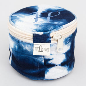 Round Pouch - Shibori Blue