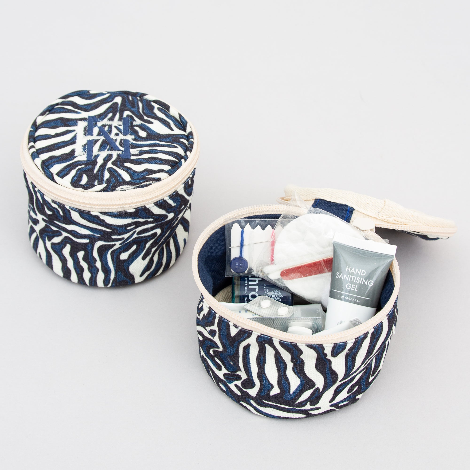 Round Pouch - Zebra Falsterbo Ocean