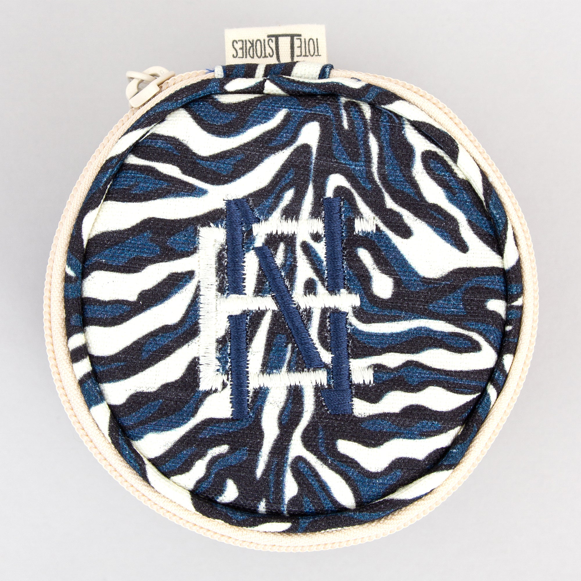 Round Pouch - Zebra Falsterbo Ocean