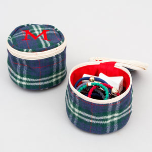 Round Pouch - Wool Tartan