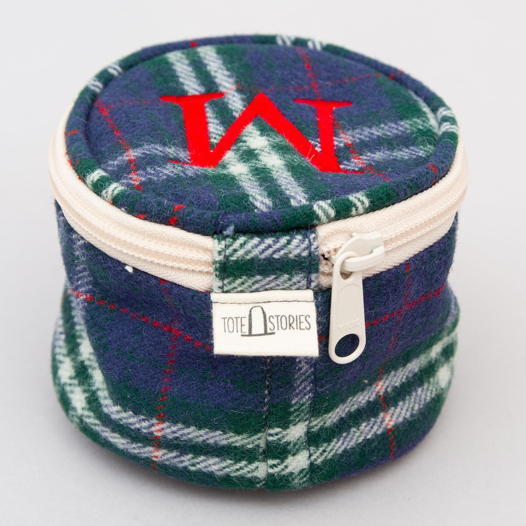 Round Pouch - Wool Tartan