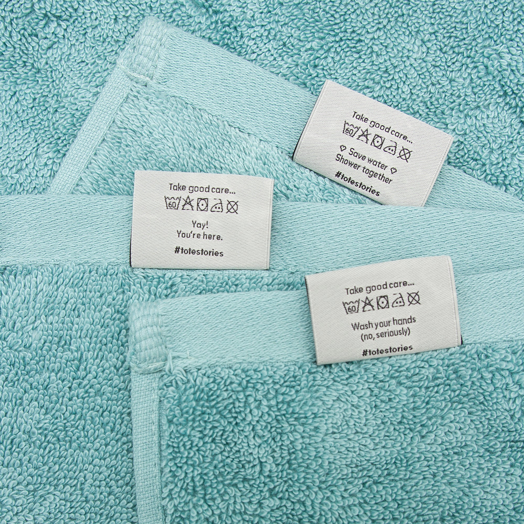 Bathtowel Andaman Aqua Tags