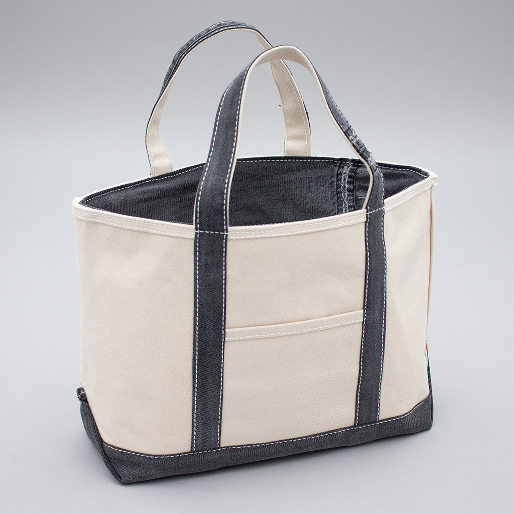 Reused Denim Tote Bag - Black Single