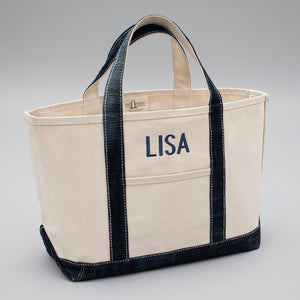 Reused Denim Tote Bag - Dark Indigo Single