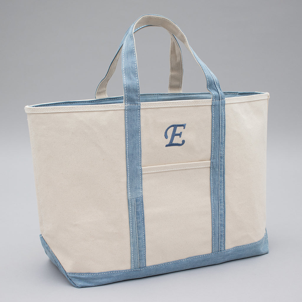 Reused Denim Tote Bag - Light Indigo Single