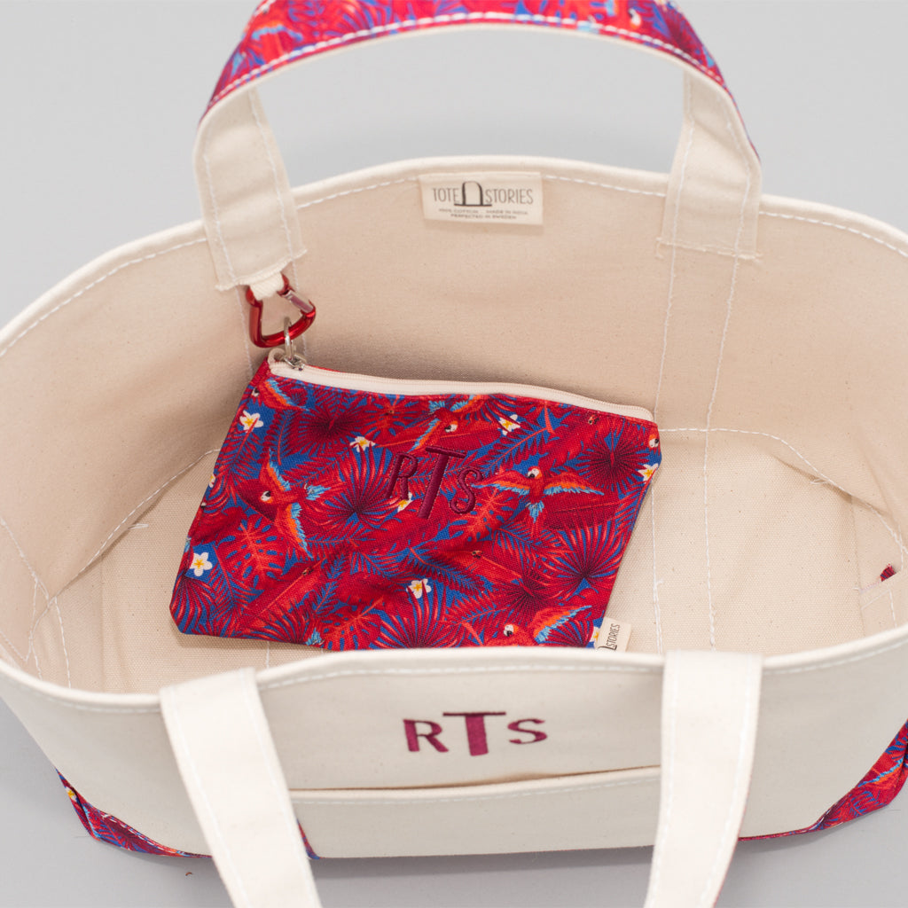 Limited Tote Bag - Palm London Red - Inside