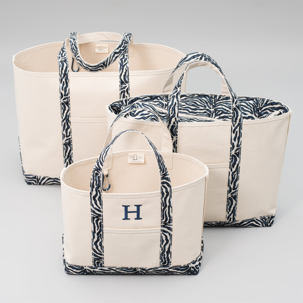 Limited Tote Bag - Zebra Falsterbo Ocean - Sizes