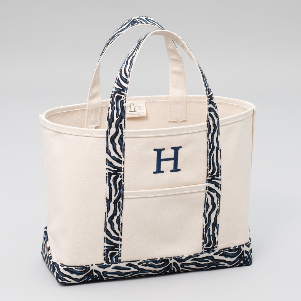 Limited Tote Bag - Zebra Falsterbo Ocean - Front