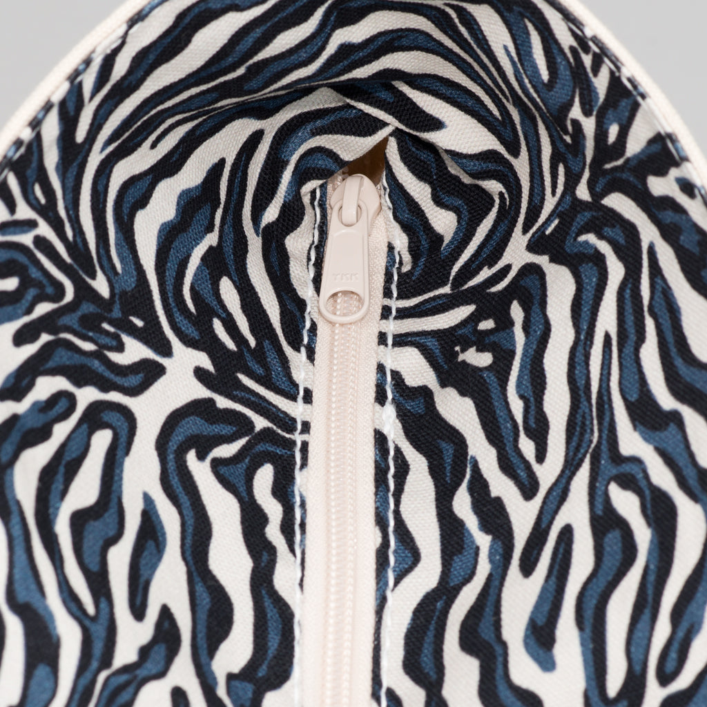 Limited Tote Bag - Zebra Falsterbo Ocean - Zip