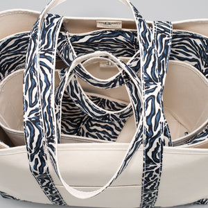 Limited Tote Bag - Zebra Falsterbo Ocean - Stack