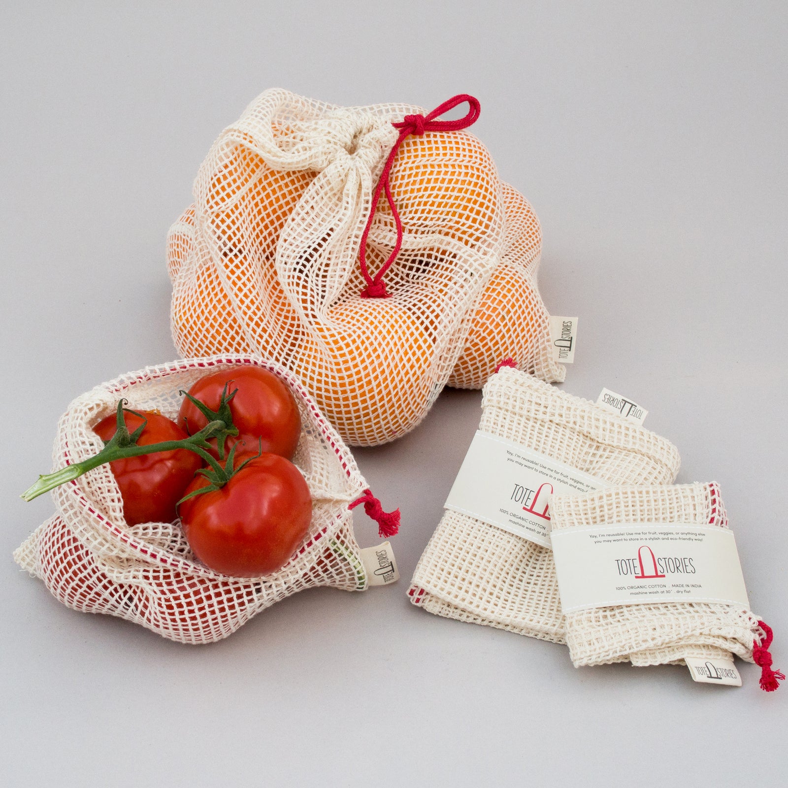Mesh produce bag - London Red